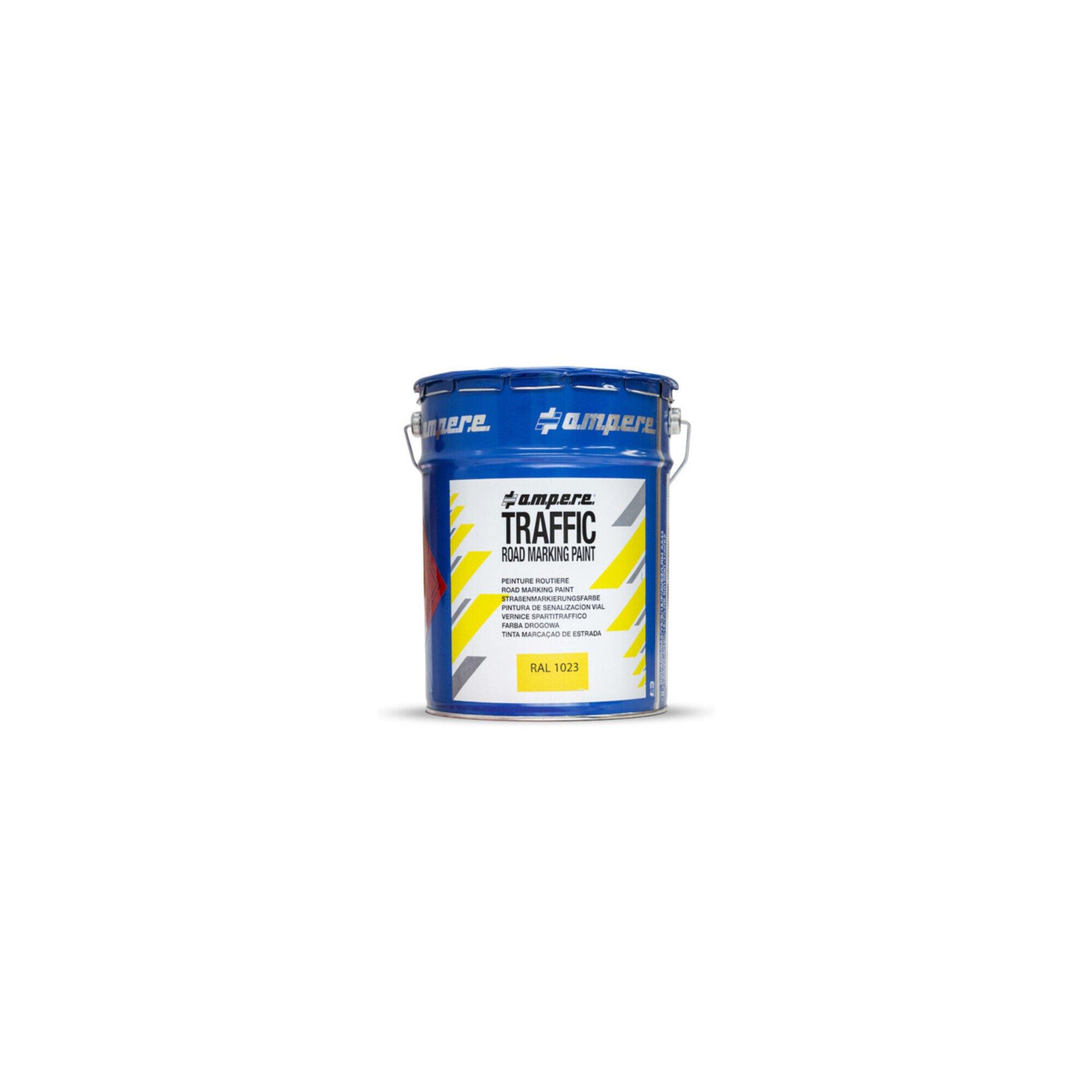 AMPERE TRAFFIC PAINT Straßenmarkierungsfarbe Traffic Paint 5kg gelb Road Marking Paint ; A.M.P.E.R.E (10625)