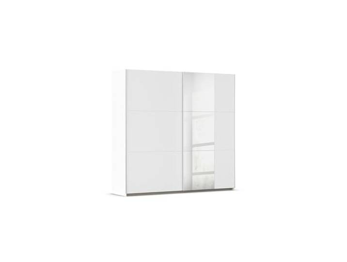 Rauch Möbel KRONACH, Schwebetürenschrank, Farbe Weiß, Breite 218 cm Kleiderschrank mit Schwebetüren, Schiebetüren, 2-türig, mit Spiegel, für Schlafzimmer, Kinderzimmer, Wohnzimmer, Garderobe