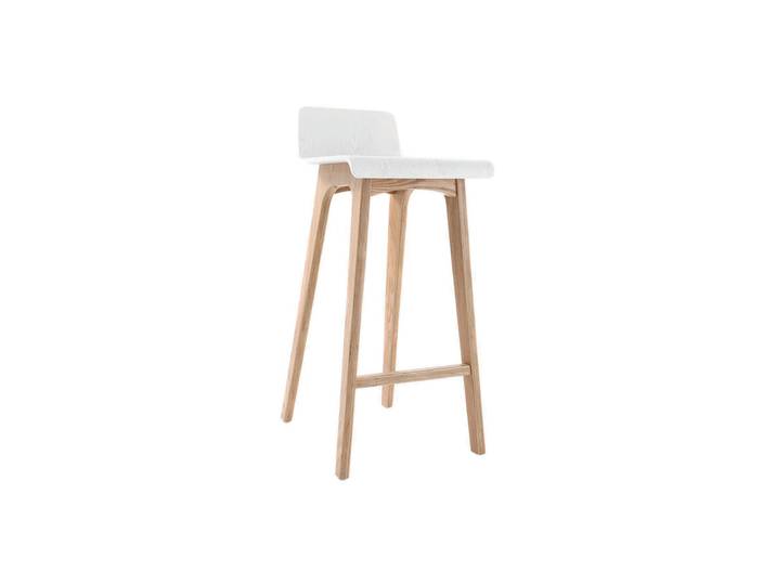 Chaise de bar scandinave 75 cm bois et blanc BALTIK