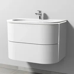 Sanipa 4balance Keramik-Waschtisch Set (DL412) – Weiß-Matt
