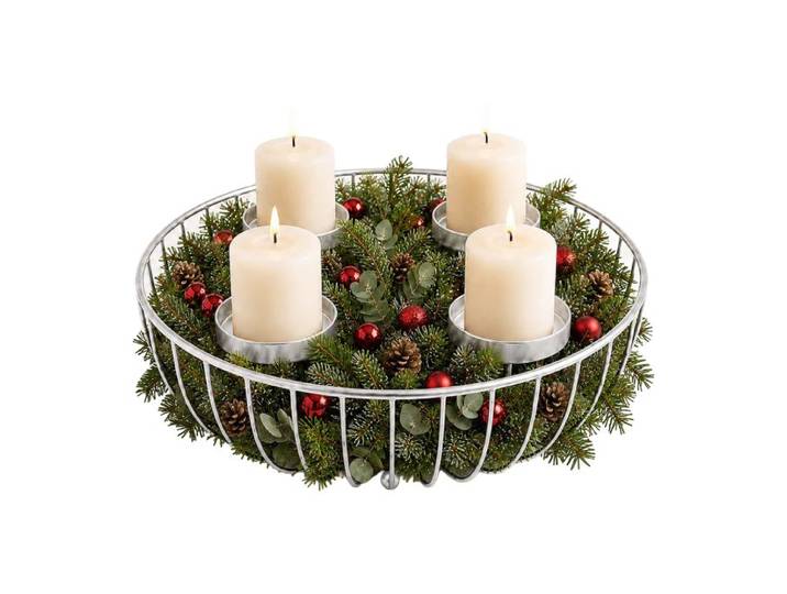 Relaxdays Adventskranz Metallschale
