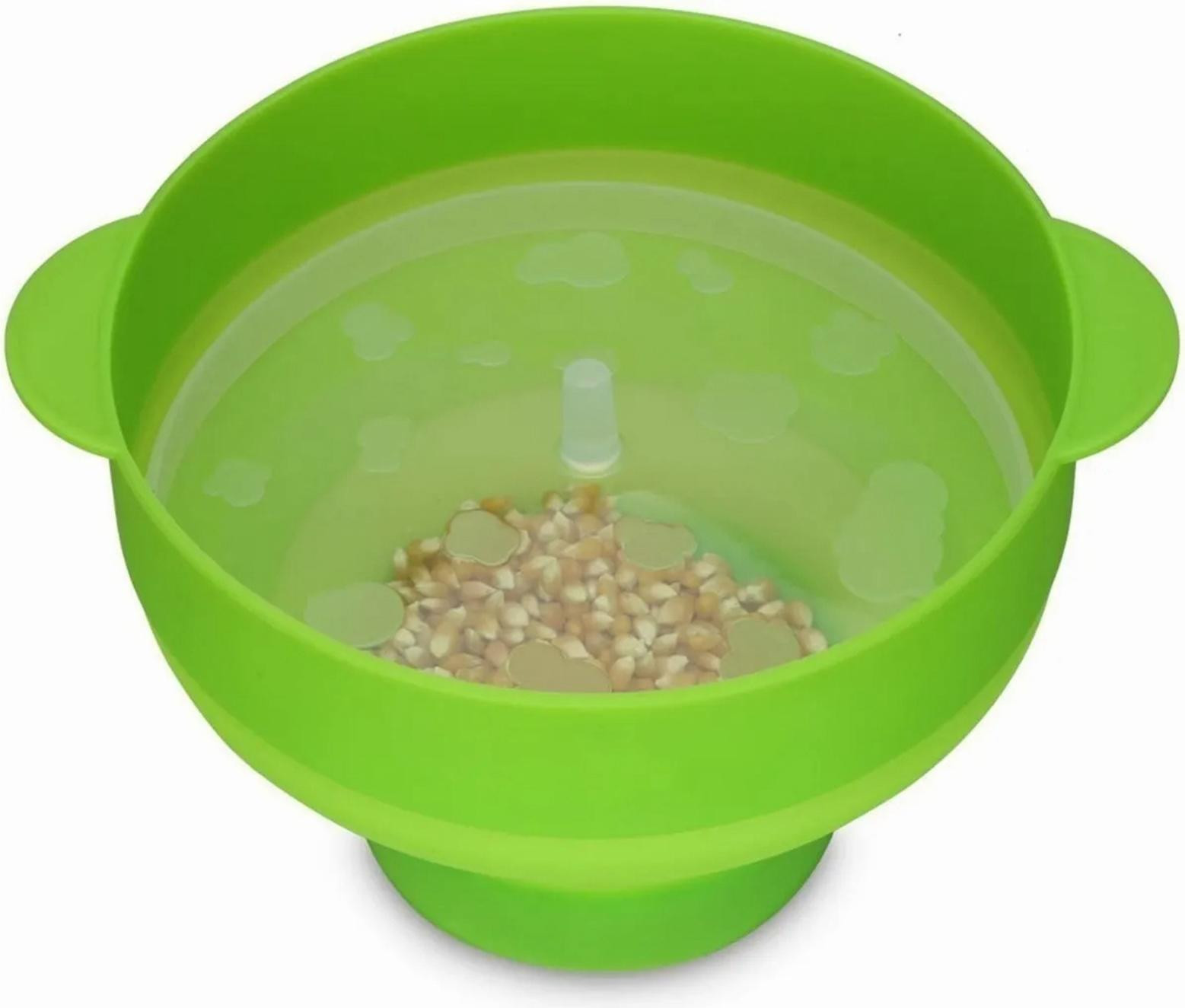 Cocosity Magnetron siliconen popcornmaker met deksel en handvat