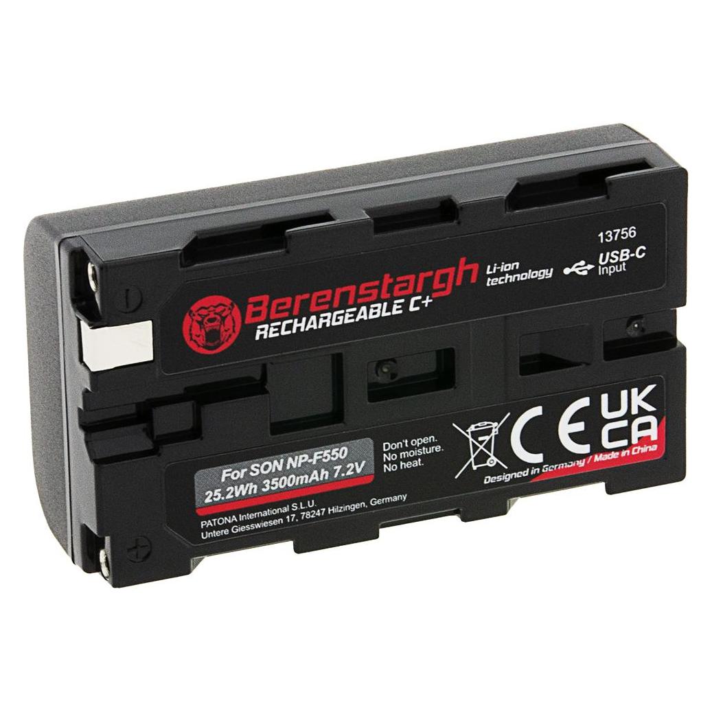 Berenstargh Akku Sony NP-F550 3500mAh USB-C Input (Kamera Akku) (40746032)