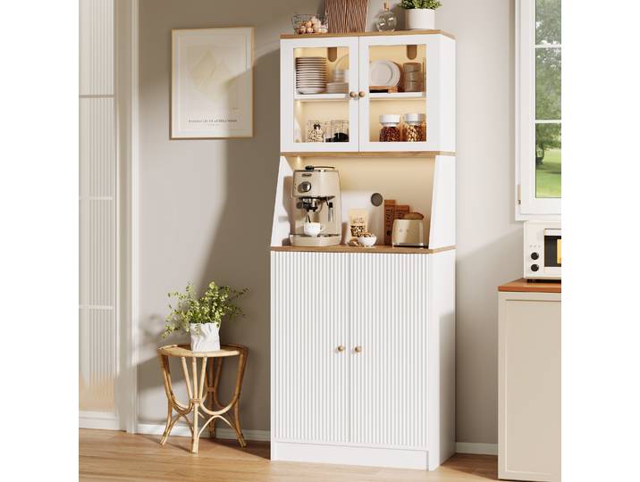 Buffet Salle a Manger,meuble de cuisine avec porte et tiroir Buffet avec led bahut de salle a manger armoire de rangement cuisin