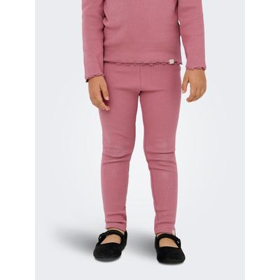 Leggings KIDS ONLY "KMGTRINNY SOLID LEGGING JRS NOOS", Mädchen, Gr. 98, N-Gr, rosa (heather rose), Jersey, Obermaterial: 95% Baumwolle, 5% Elasthan, unifarben, figurbetont lang, Hosen Leggings, Baumwollmischung, figurbetont