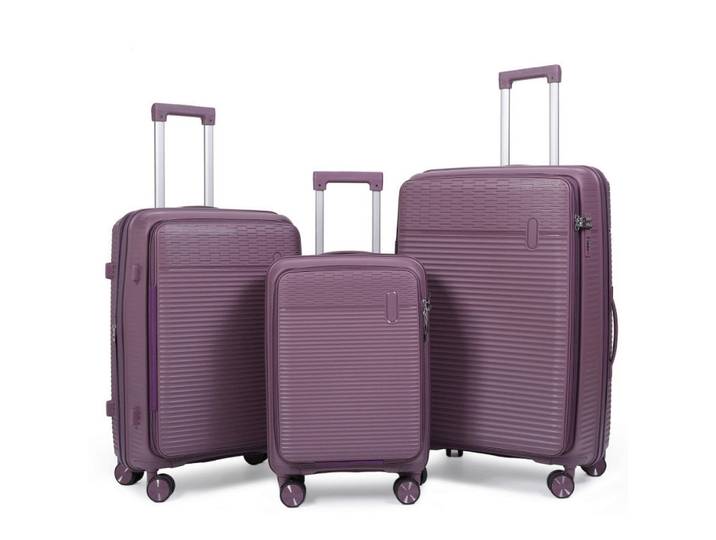 Schneiders Reisekoffer Breeze, Aubergine, 41x65x25 cm, Trennwände im Innenraum, höhenverstellbarer Teleskopgriff, 360°-Rollensystem, TSA-Schloss, Dehnfalte, Trolleyfunktion, Innensteckfächer, Tragehenkel, Netzfach, Freizeit & Co, Koffer & Taschen, Reisekoffer