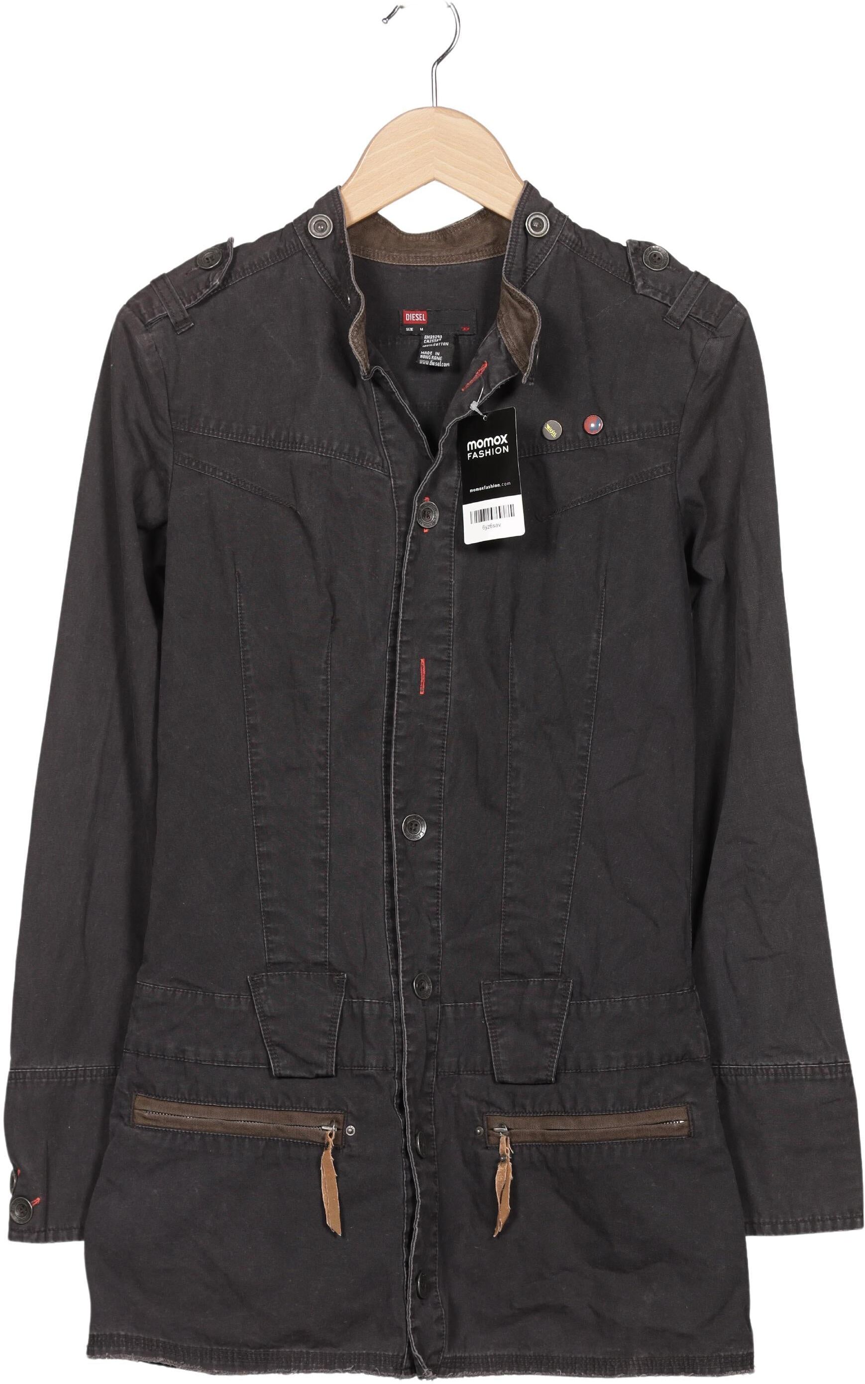 Diesel Damen Mantel, Grau, Gr. M, Baumwolle - Second Hand