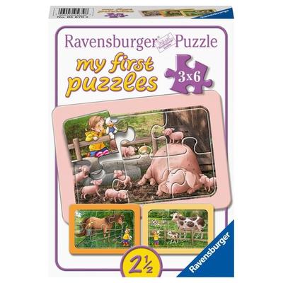 Kinderpuzzle 3x6 Teile - Lotta auf dem Bauernhof