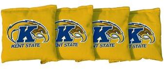 Skip's Garage Kent State Yellow Cornhole Bags