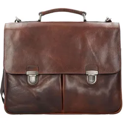 Leonhard Heyden Roma Briefcase 3 Compartments (15.75"), Notebooktasche, Braun