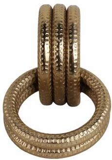 Sagebrook Home "Set Of 3 6/7/10"" Dillingham Metal Gold Rings , Novelty, 6""H, Solid Color - 10"" x 6"" x 6"""