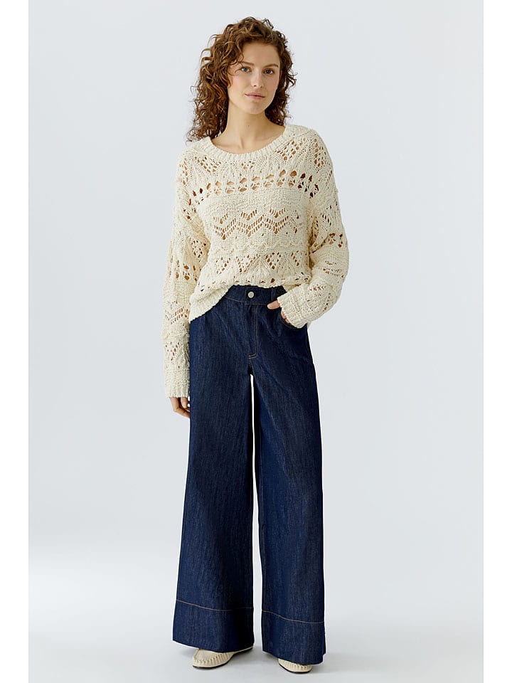 Oui Pullover in Creme - 44