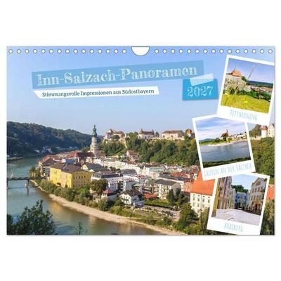 Inn-Salzach-Panoramen. Stimmungsvolle Impressionen aus Südostbayern (Wandkalender 2027 DIN A4 quer), CALVENDO Monatskalender