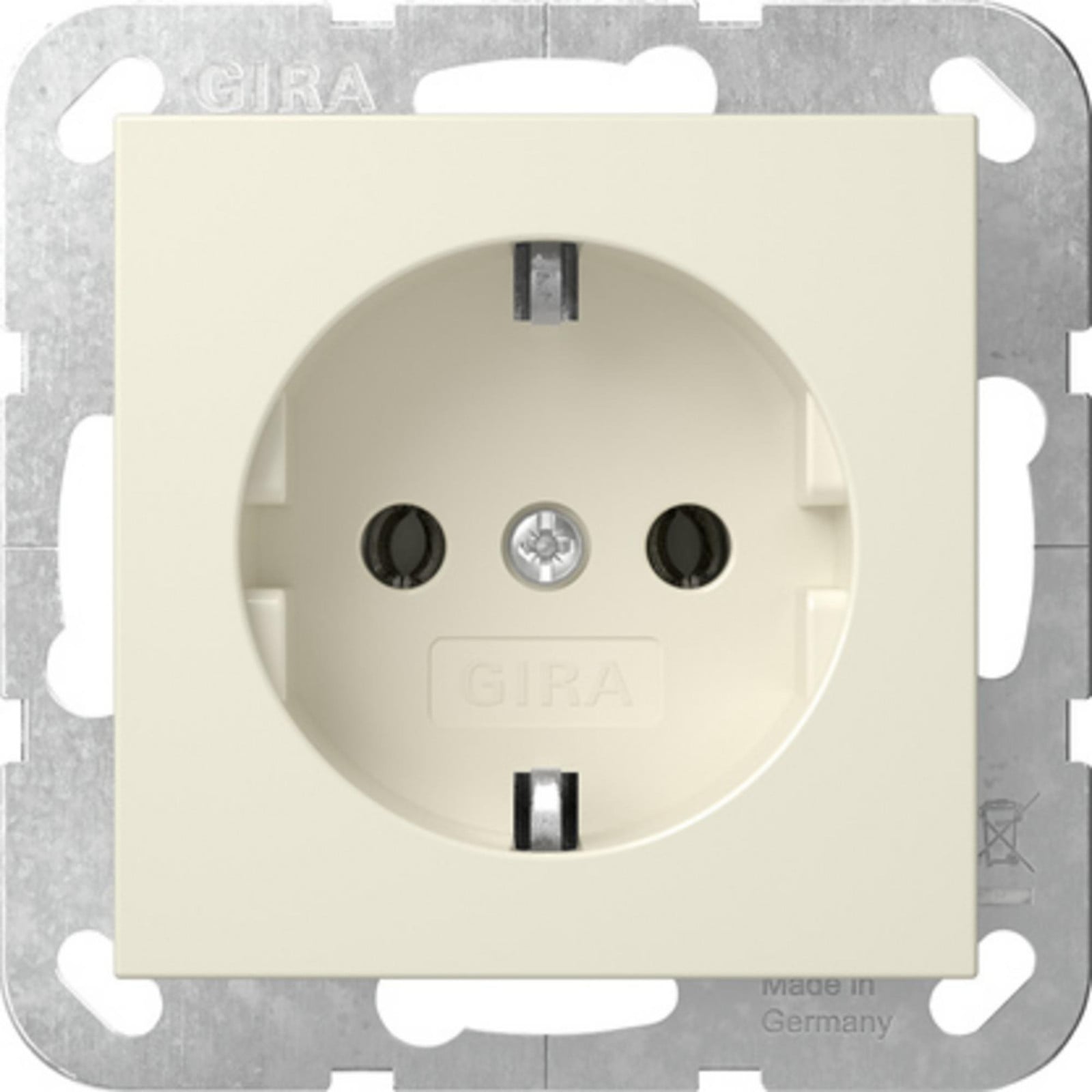 Gira 418801 Schuko-stopcontact Systeem 55 crèmekleurig glanzend