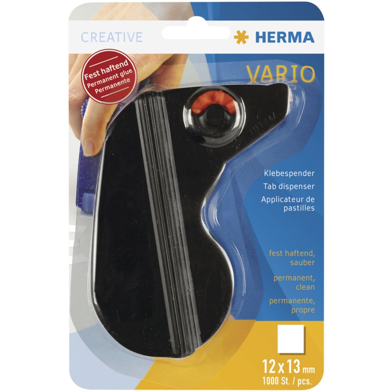 Herma Klebespender Vario fest haftend schwarz