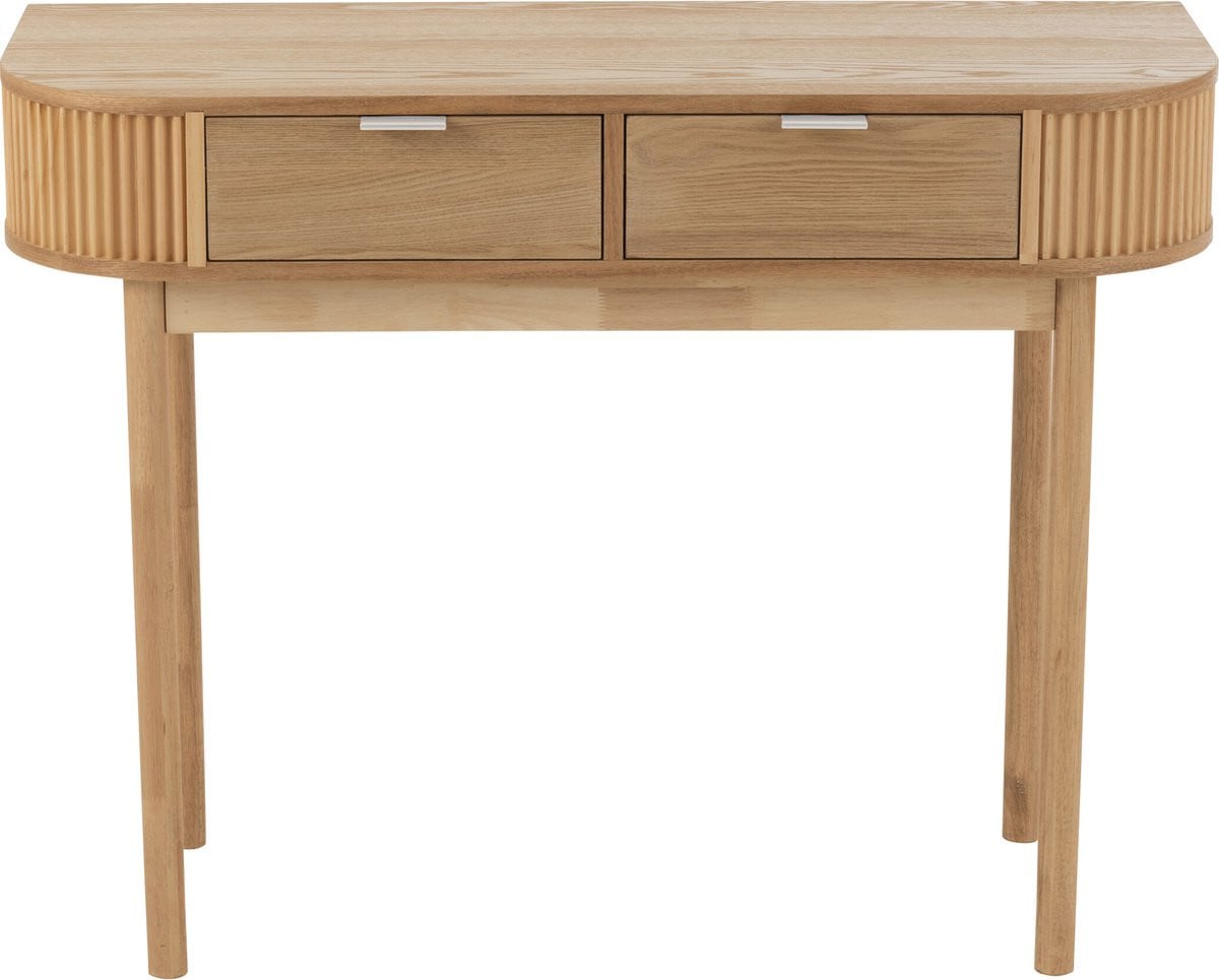 J-Line ronde consoletafel van dennenhout in naturel