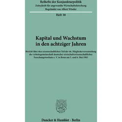 Kapital und Wachstum in den achtziger Jahren., Fachbücher