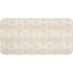 BADEMATTE Wellen - Textur - Beige Badezimmerteppich 120x60 cm
