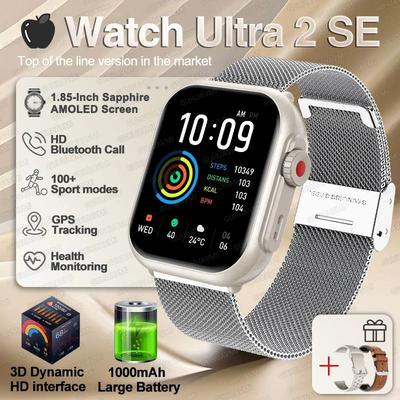 Uplift Picks UltraSync AMOLED Smart Watch GPS Bluetooth Call Waterproof Fitness Watch silver Mesh 1000 Mah Battery 60 Days