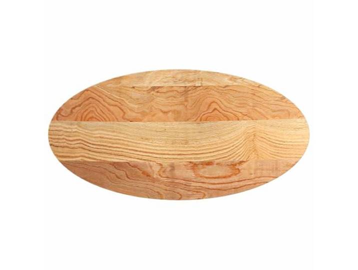 vidaXL Tischplatte Hellbraun 120x60x4 cm Massivholz Eiche Oval