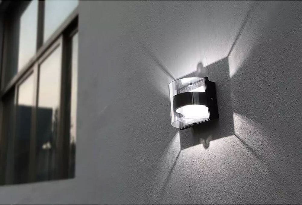 Eco-Light Delta LED buitenlamp, wandlamp, antraciet, op- en neerwaarts gericht, IP44, 6W, 260lm, warm wit, 3000K