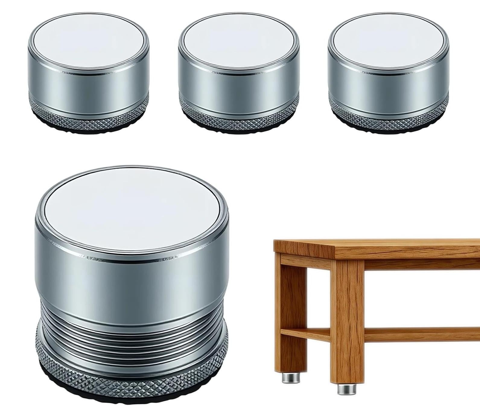 Merkloze set van 4 verstelbare metalen meubelpoten