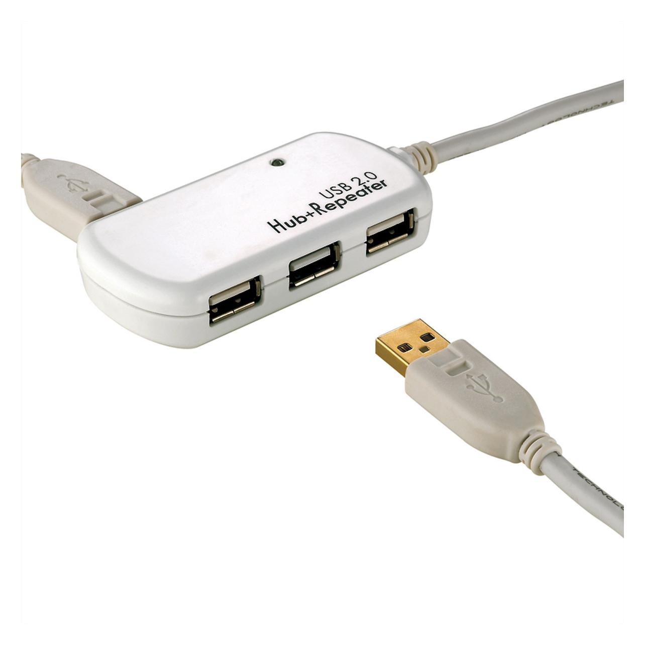 Roline USB 2.0 4-Port Hub mit Repeater (USB-A, 4 Ports) (12.04.1085)