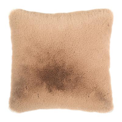 Dekokissen PAD "EVITA", braun (camel, unifarben), B:45cm L:45cm, Polyester, Dekokissen_Sitzkissen_Kissenhüllen, Kunstfell