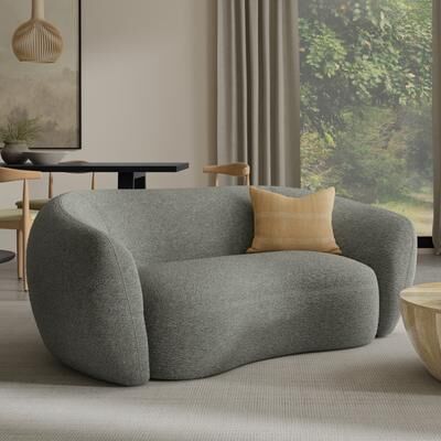 "WYNDENHALL Cara 69""Wide Contemporary Loveseat Sofa in Performance Fabric - 69"" W x 39.25"" D x 28.75"" H"