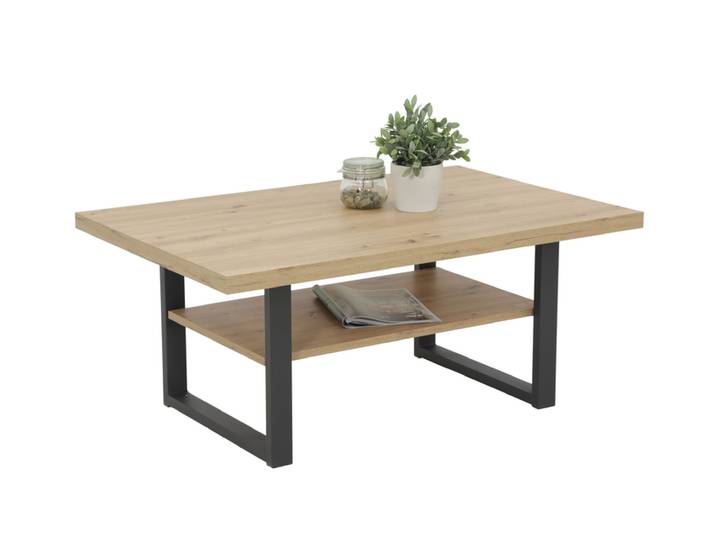 Couchtisch ANTON 105 x 69 cm braun/schwarz