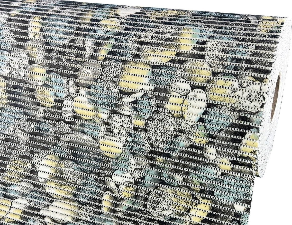 Grijs Witte Antislip Schuimmat voor de Badkamer, Breedte: 65 cm
