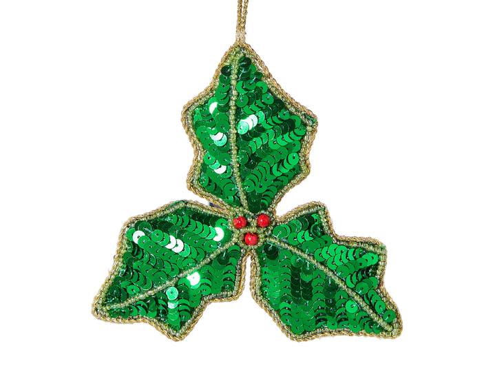 Baumanhänger Ilex 13 x 13 x 1cm Grün/Grün