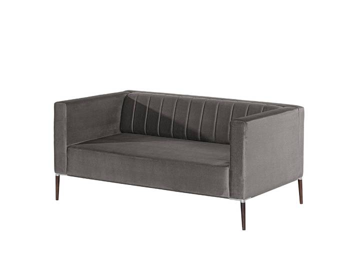 Canapé Luparo I 2-places Gris/Gris Velours Onoli 146 x 70 x 96cm Scandi