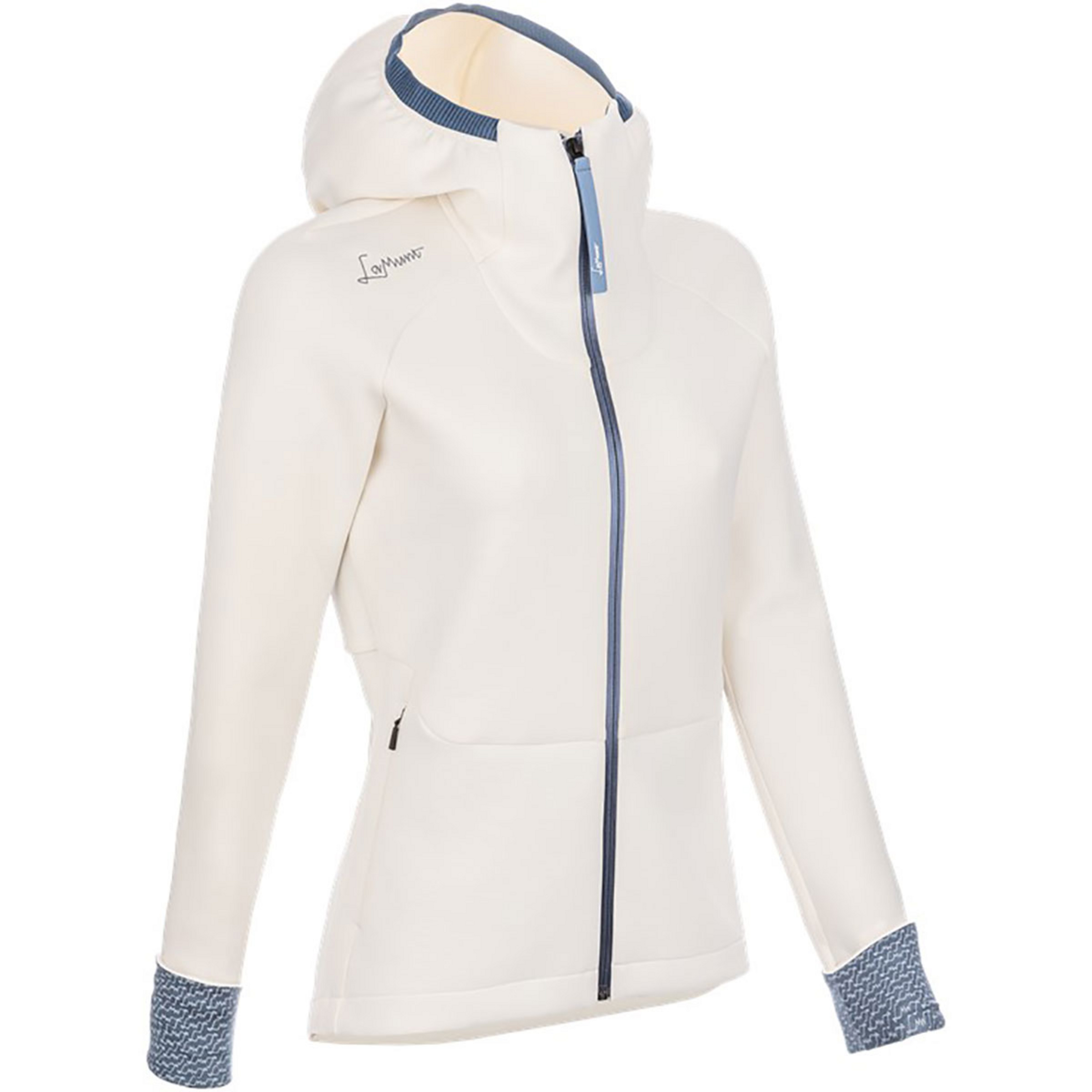 LaMunt Antje Thermal Damen Fleecejacke weiss Größe XS Trekking Hautfreundlich Merinowolle | Lyocell (Tencel)