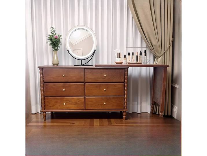 Coiffeuse minimaliste De Style chinois, tiroir De luxe en bois, rangement, coiffeuse, miroir, meubles De dortoir