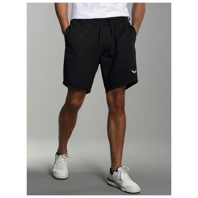Bermudas TRIGEMA "TRIGEMA Bermuda mit praktischem Kordelzug", Herren, Gr. S, Normalgrößen, schwarz, Sweatware, 70% Baumwolle, 30% Polyester, Hosen Bermudas