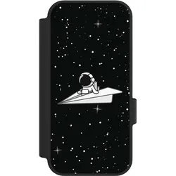 Nivocase Klapphülle für Google Pixel 10 Handyhülle aus Kunst Leder NIVOflip schwarz Astronaut Comic Papier (Google Pixel 10), Smartphone Hülle, Schwarz