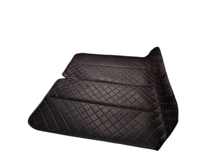 DHBVGAUE Auto Matratze Kofferraum Matratze Auto-Reisebett-Klappmatratze Nicht aufblasbares Fahrzeug-Stuhl-Sofa-Schlafkissen-Camp(Black Red)