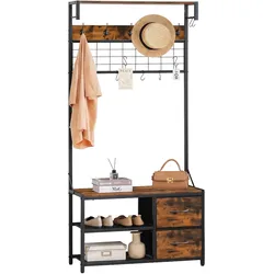 Relaxdays, Garderobe + Kleiderstange, Garderobenständer