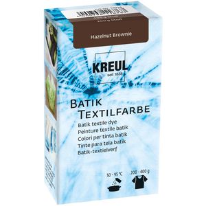 Kreul Textilfarbe Batikfarbe Hazelnut Brownie, inklusive Färbesalz, Pulver 70g