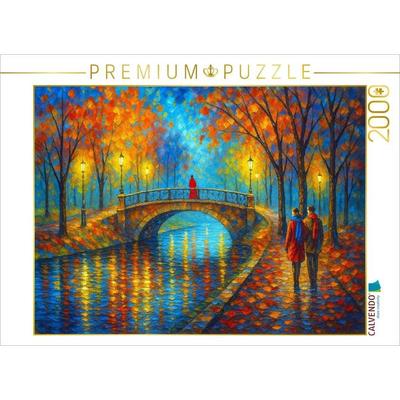 CALVENDO Puzzle Die Brücke im Park | 2000 Teile Lege-Größe 90x67cm Foto-Puzzle für glückliche Stunden