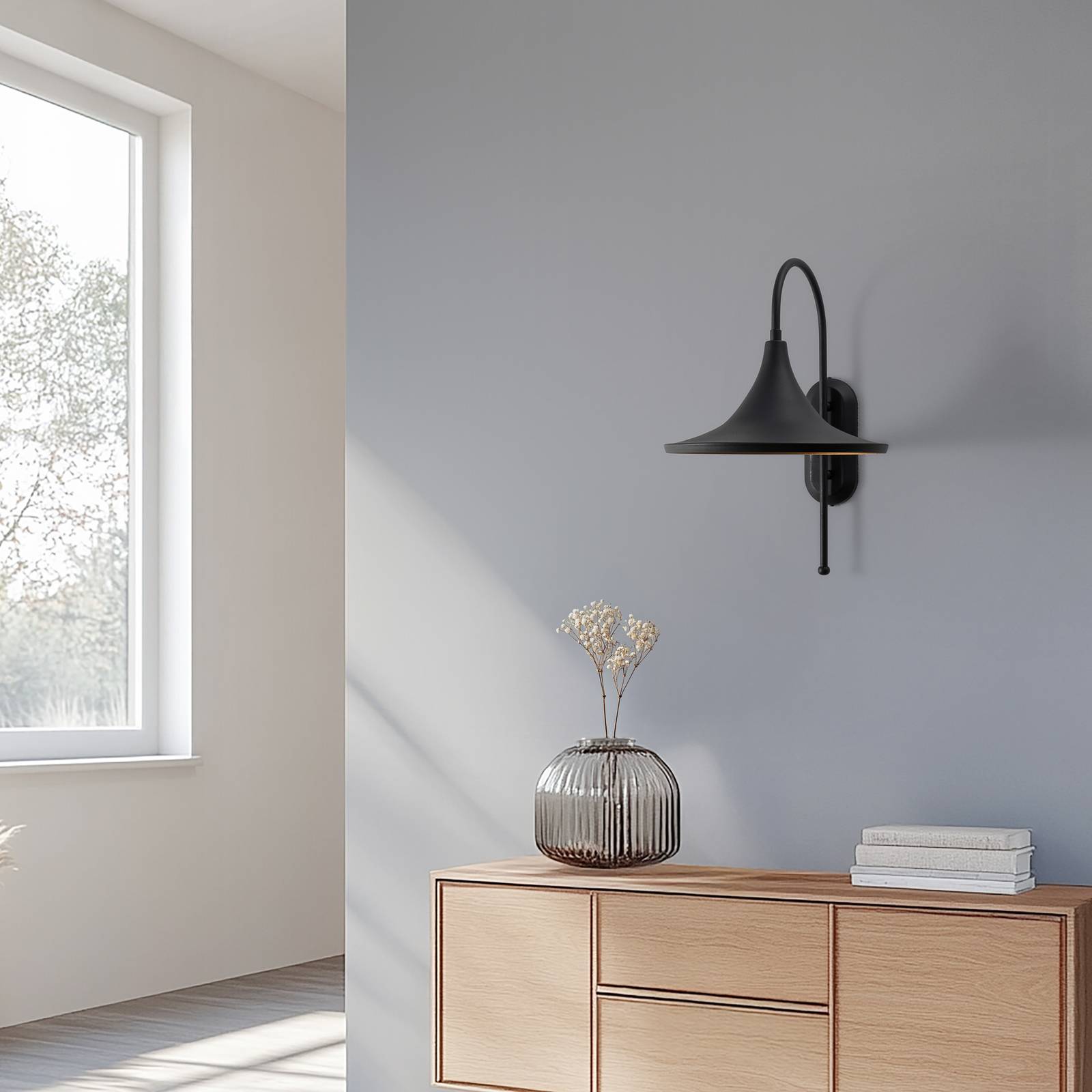 Wandlampe Enjolino ROYALTECH, dimmbar, für Wohn- / Esszimmer, Metall, Vintage, Wandleuchte, Wandlampe Innen