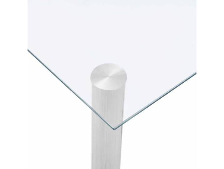 Table à manger - UU - Verre trempé - transparent - Entretien facile - 120x60x75 cm pmq48a