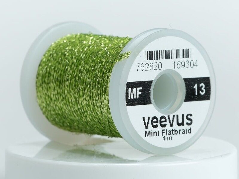 Veevus Mini Flat Braid-Chartreuse