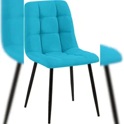 Proregal CHEFGASTRO Esszimmerstuhl IOWA Stoff HxBxT 84x45x55cm Türkis Küchenstuhl