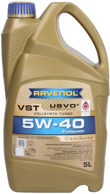 Motoröl RAVENOL 1111136 TURBO VST 5W40 5L