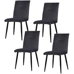 HTI-Living Stuhl Salinas Velvet Grau