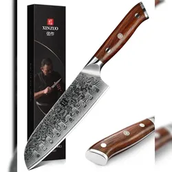 XinZuo - Damast Santoku-Messer - B13R Yu Serie