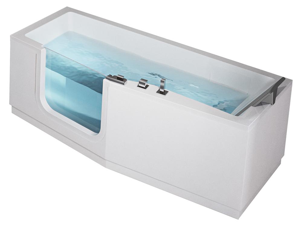 ELEGANZ Badewanne mit Tür/Seniorenbadewanne 160x70/80cm Ausführung Links