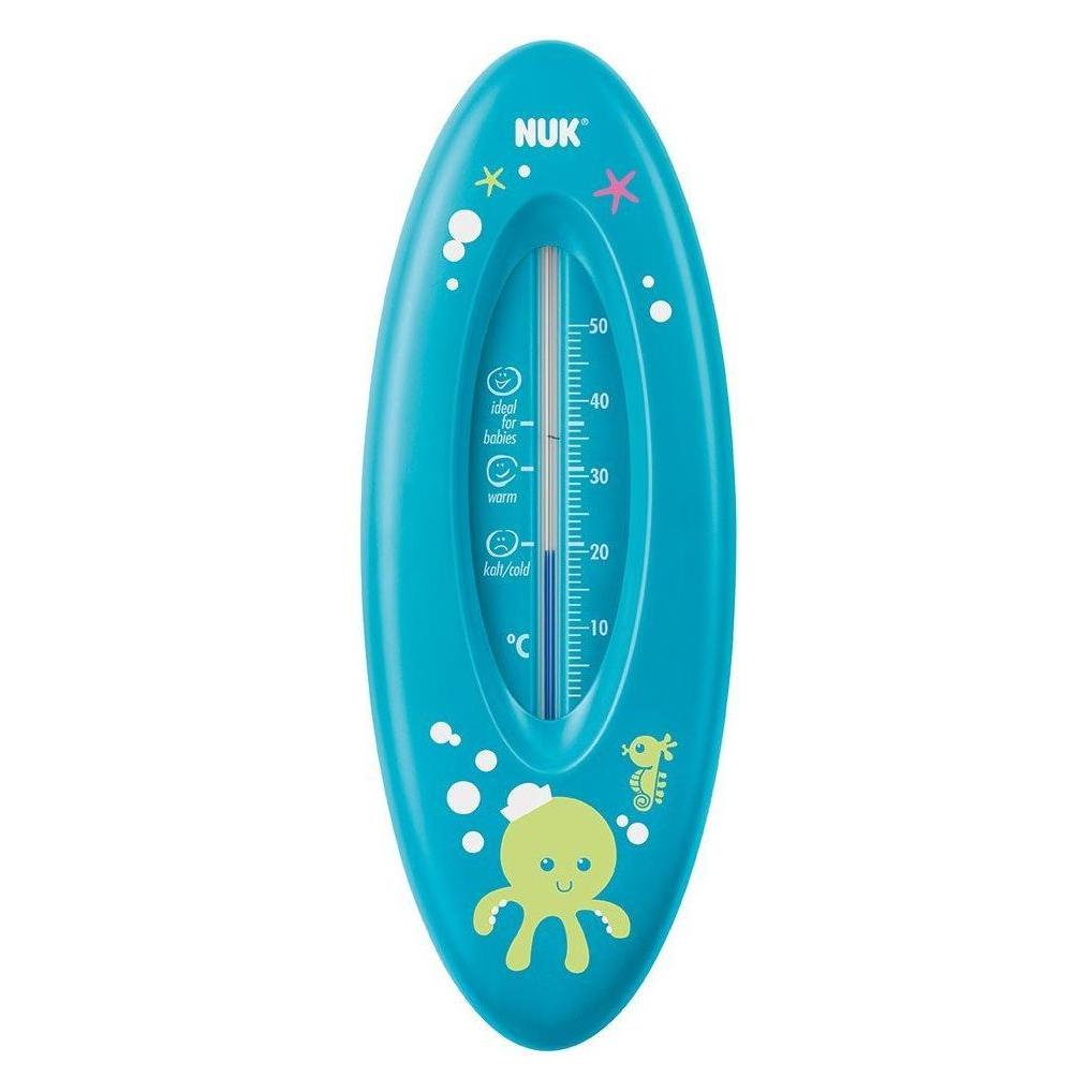NUK Badethermometer, für sicheres Baden, natürliche Messflüssigkeit aus Rapsöl, türkis (20327820)
